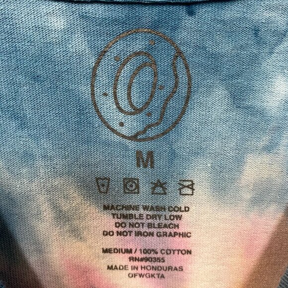 Odd Future OFWGKTA Donut Logo Pink Blue Tie-Die T-Shirt Medium - Picture 5 of 5